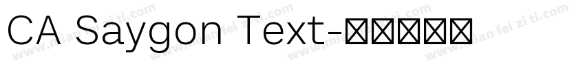 CA Saygon Text字体转换